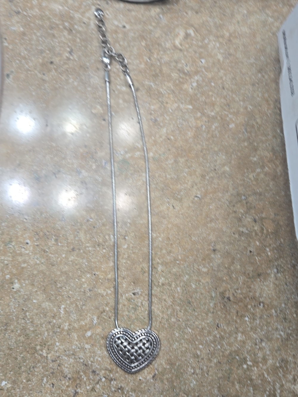 Silver Heart Pendant Necklace - Women's Jewelry